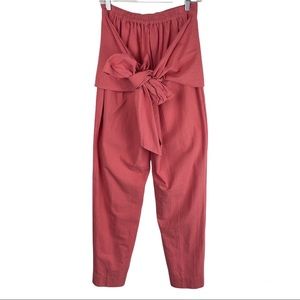 Free People Pink Wrap Tie Skirt Pants Gypsy Hippie Pants Sz Small Boho